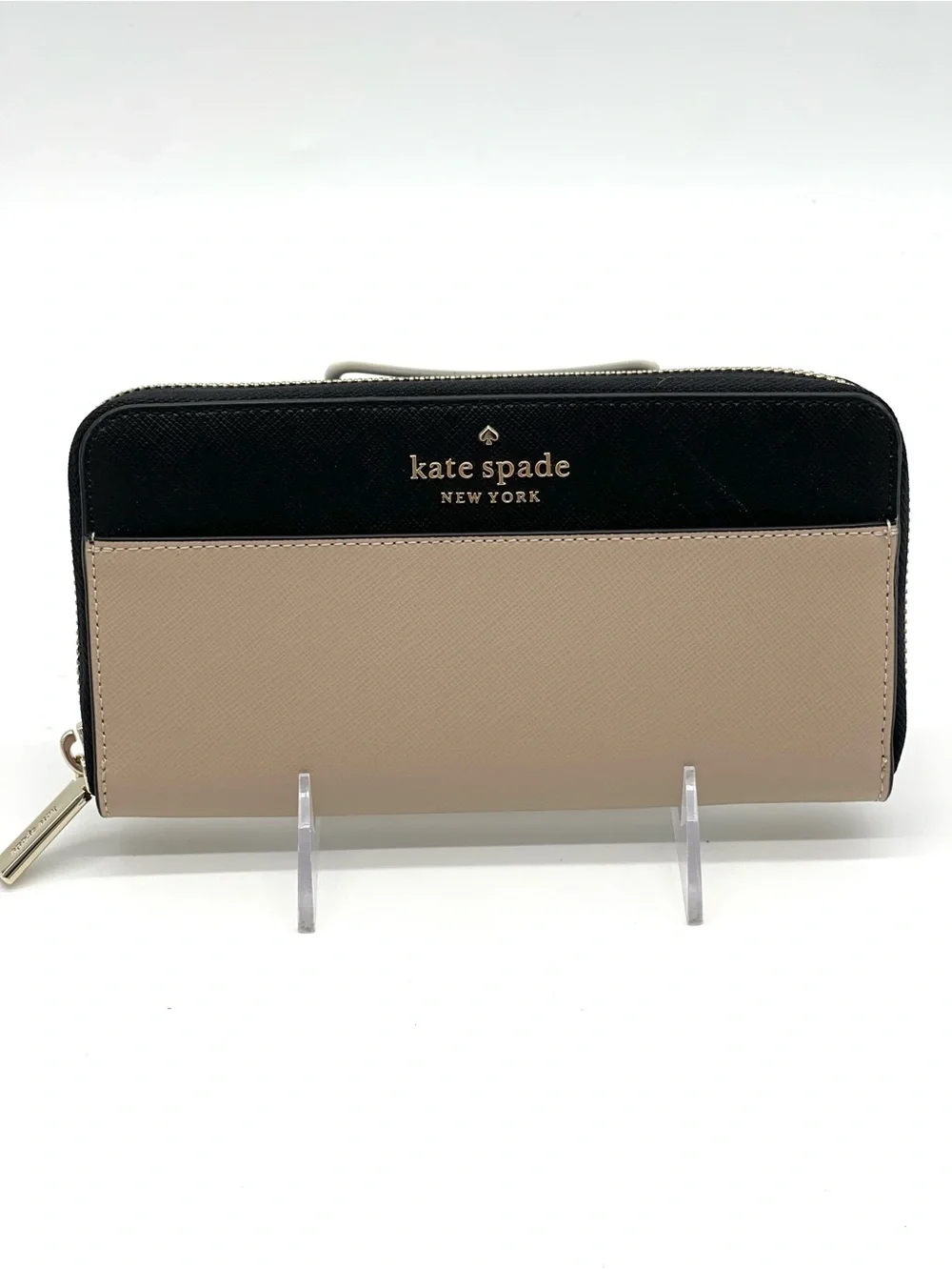 Kate Spade Large Continental Wallet Black/Warm Beige